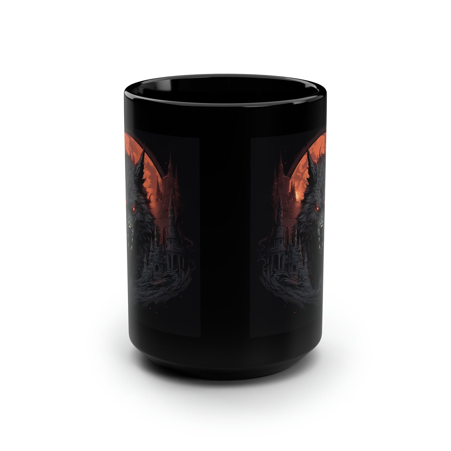 Wolf of Oblivion - Black Mug, 15oz