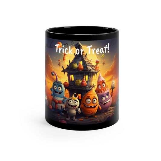 Candy Corn Family (Closeup) - 11oz Black Mug