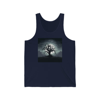 Serene Spooky Tree - Unisex Jersey Tank