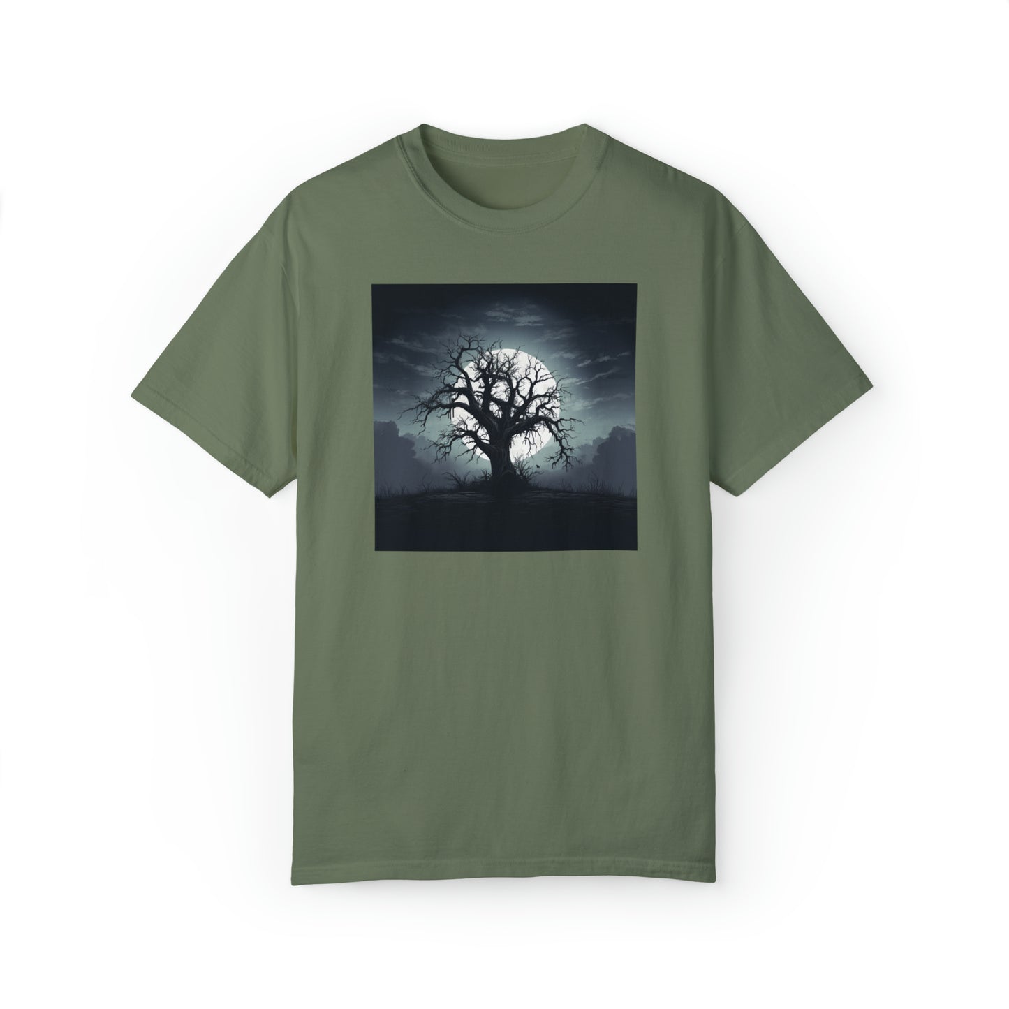 Serene Spooky Tree - Unisex Ultra Soft Garment-Dyed T-shirt