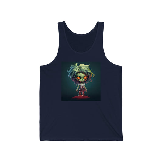 Chibi Zombie Girl - Unisex Jersey Tank