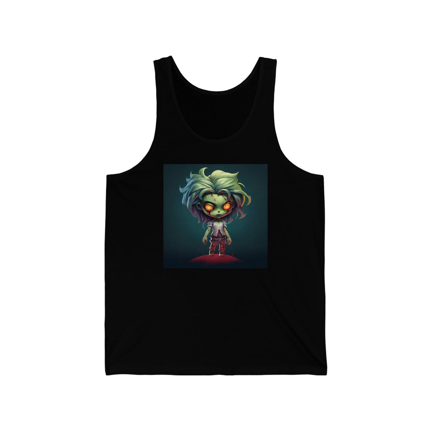 Chibi Zombie Girl - Unisex Jersey Tank