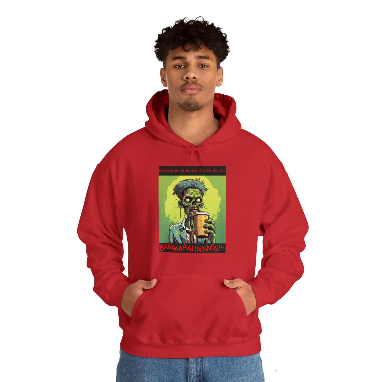 Zombie Coffee Brains - Unisex Heavy Blend™ Hooded Sweatshirt