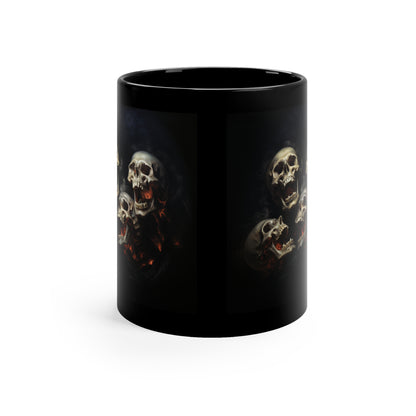 Laughing Skulls - 11oz Black Mug