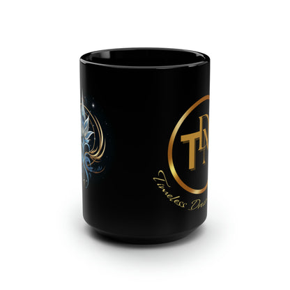 Timeless Dreams Media Logo - Black Mug, 15oz