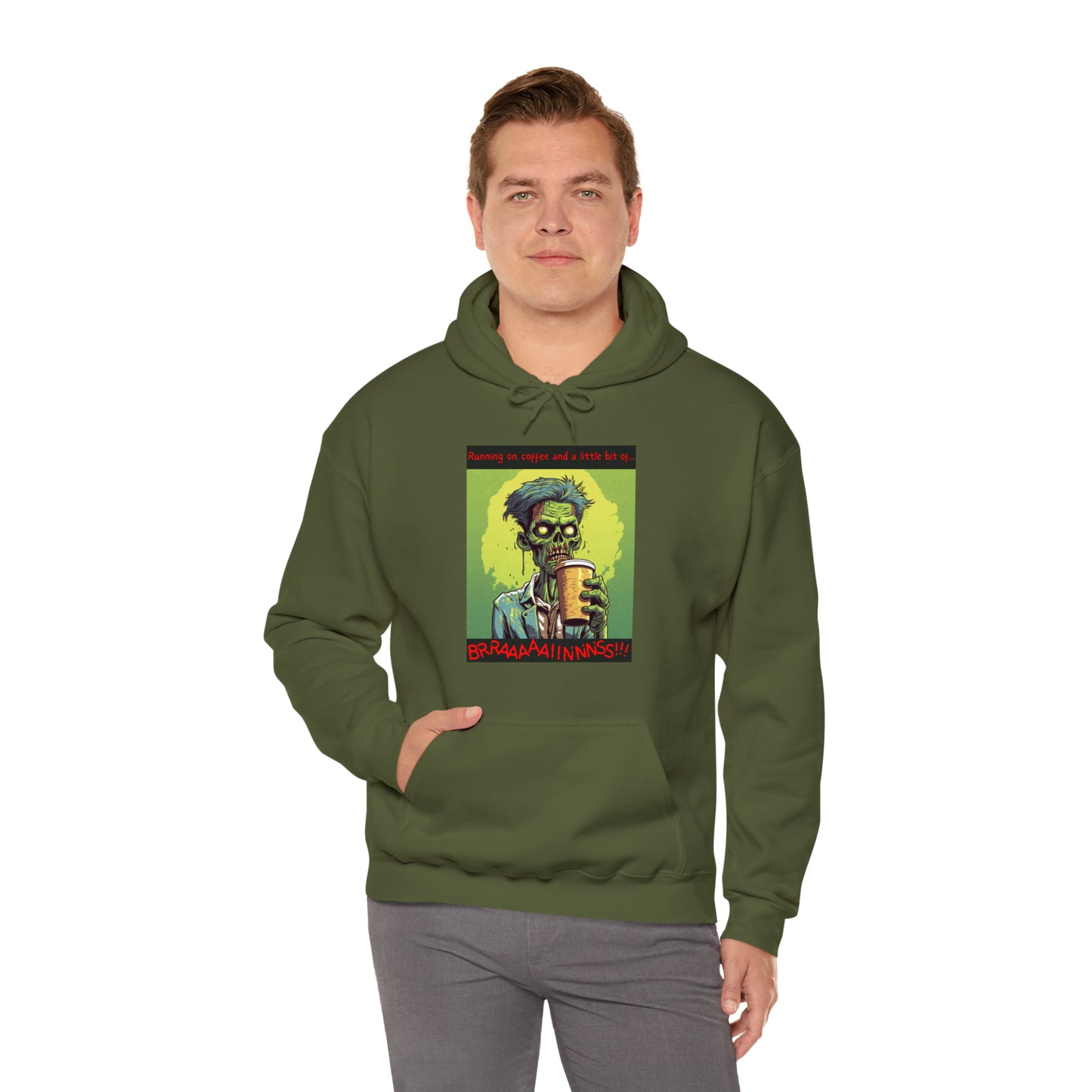 Zombie Coffee Brains - Unisex Heavy Blend™ Hooded Sweatshirt