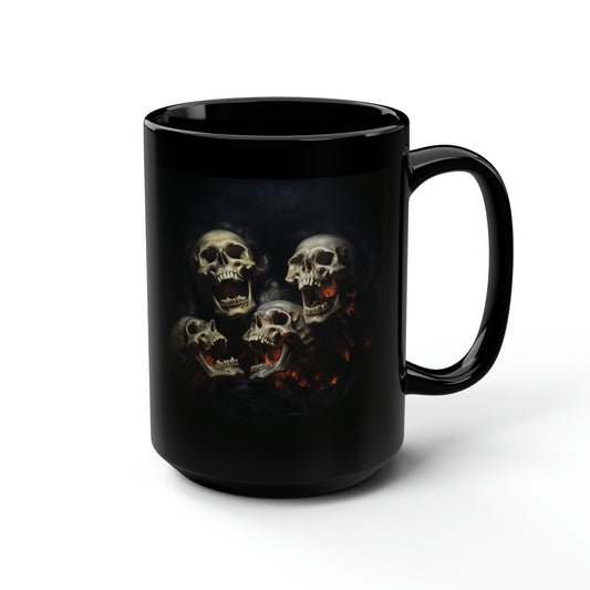 Laughing Skulls - Black Mug, 15oz