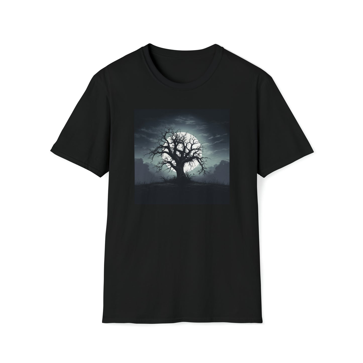 Serene Spooky Tree - Unisex Softstyle T-Shirt