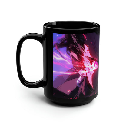 Red Line (Closeup) - Black Mug, 15oz