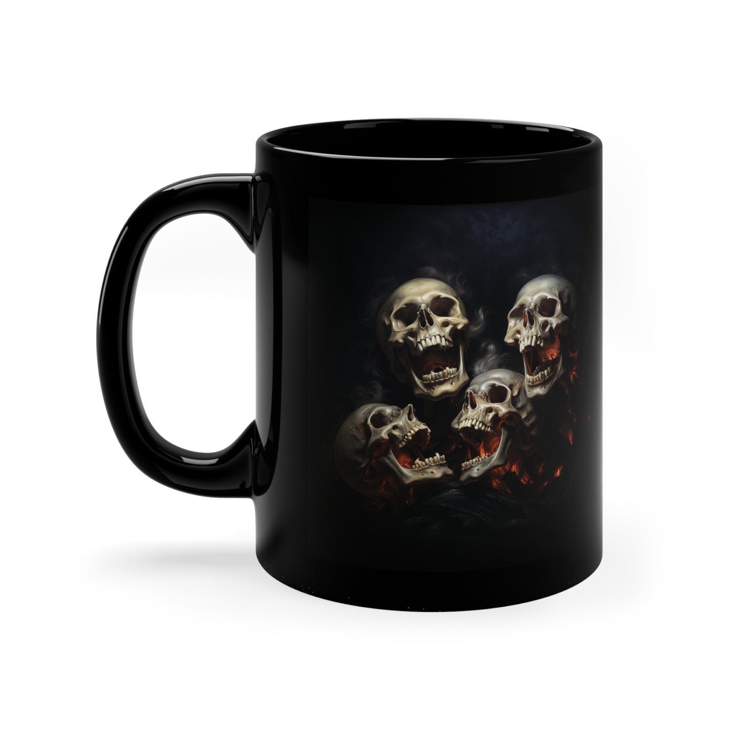 Laughing Skulls - 11oz Black Mug