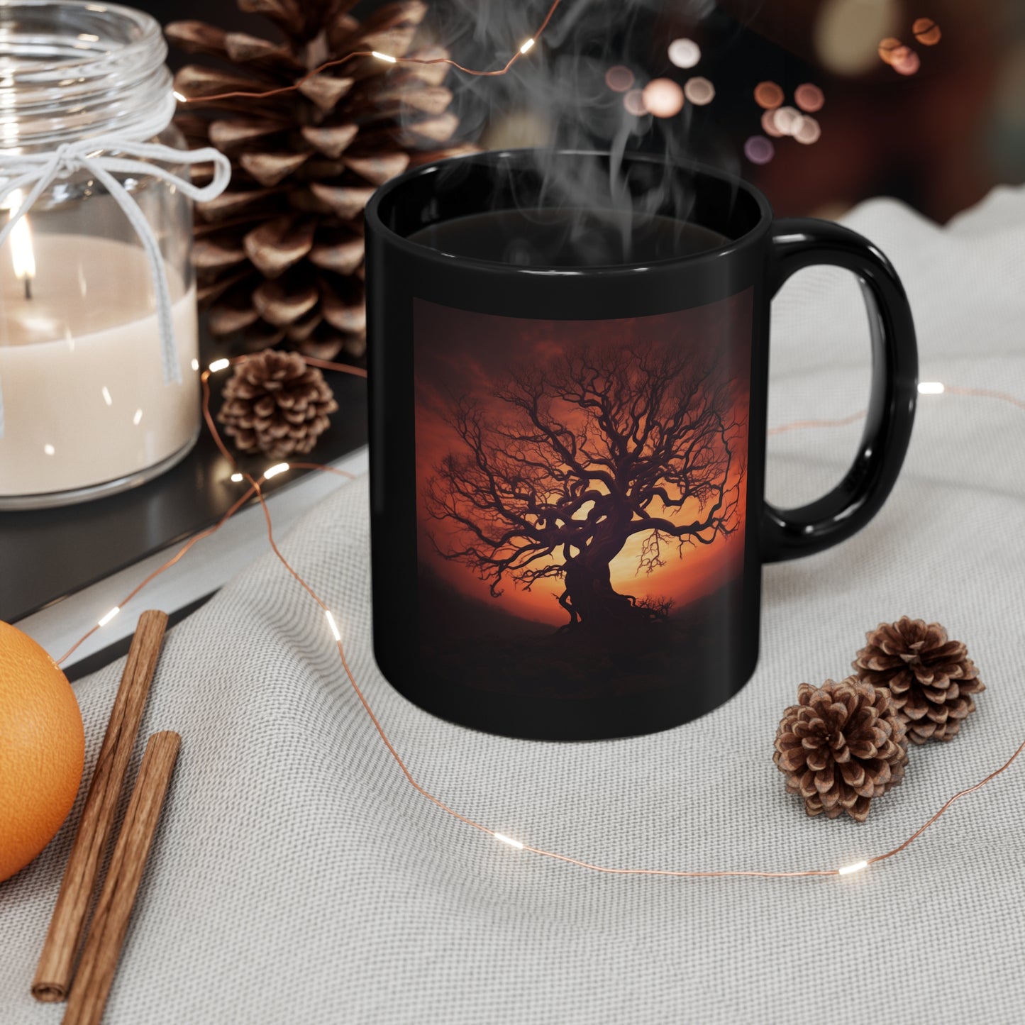 Spooky Tree Subset - 11oz Black Mug