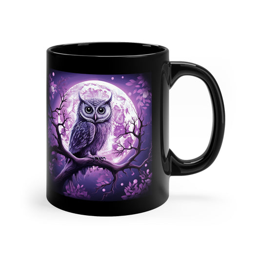 Wise Owl - 11oz Black Mug