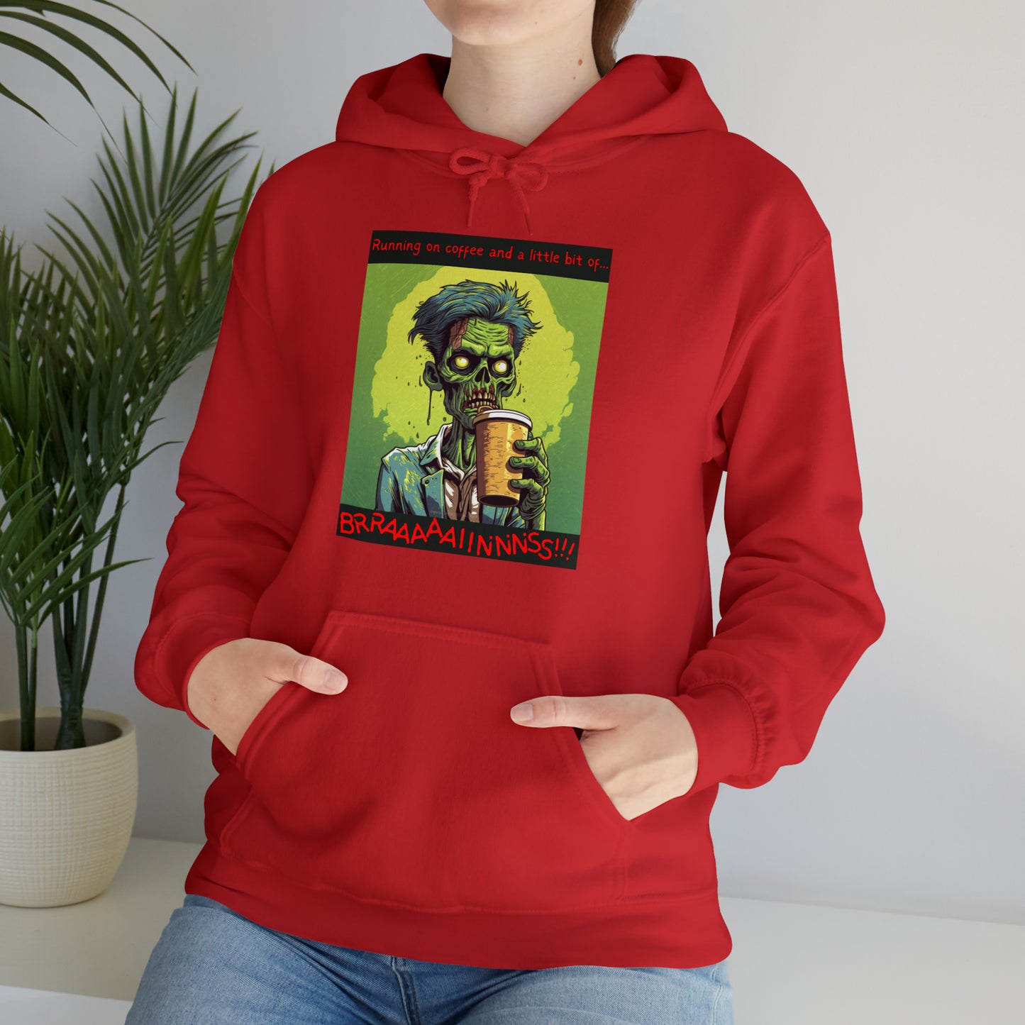 Zombie Coffee Brains - Unisex Heavy Blend™ Hooded Sweatshirt