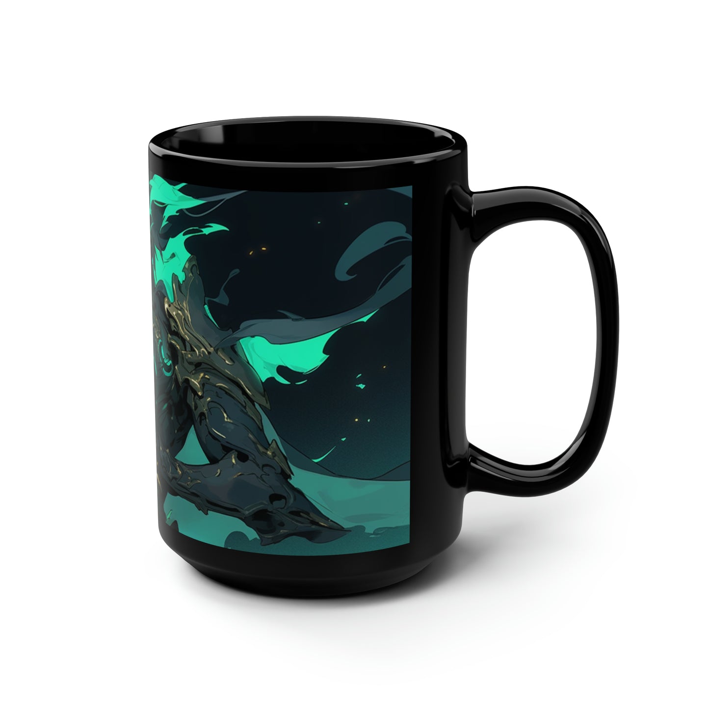 Guardian of Night (Closeup) - Black Mug, 15oz