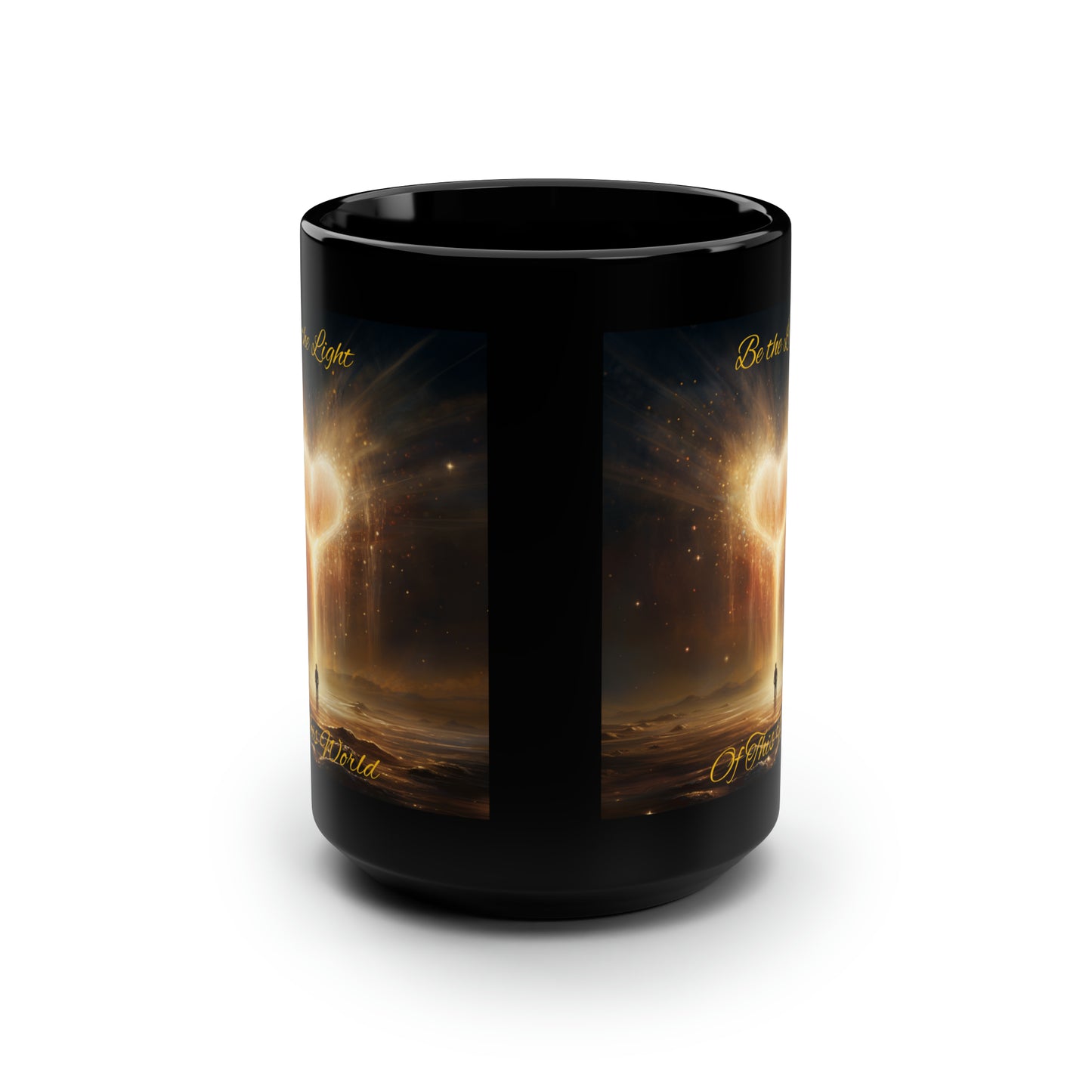 Be the Light - Black Mug, 15oz