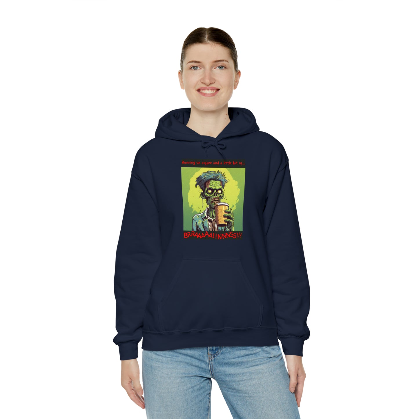 Zombie Coffee Brains - Unisex Heavy Blend™ Hooded Sweatshirt