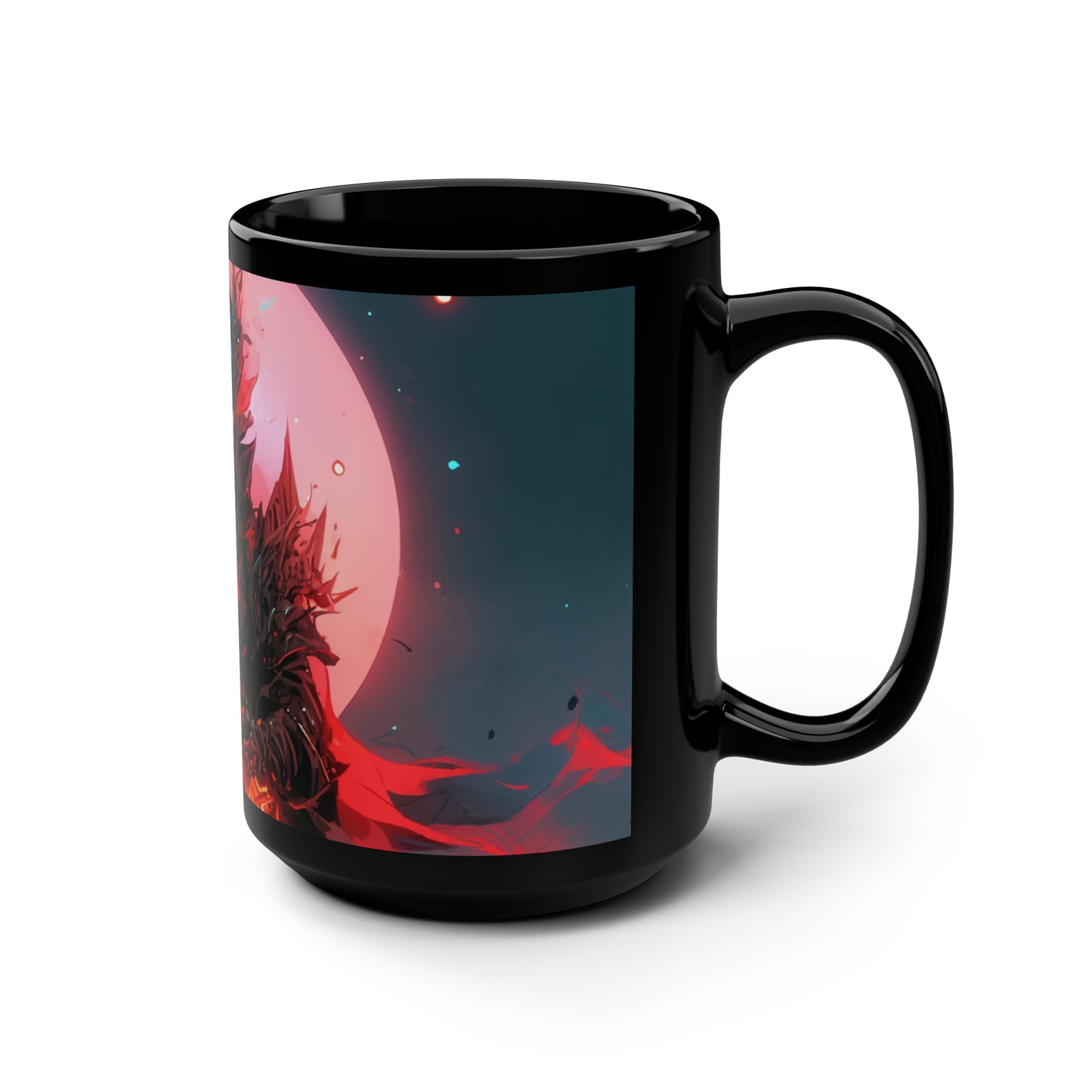 Guardian of Flame (Closeup) - Black Mug, 15oz