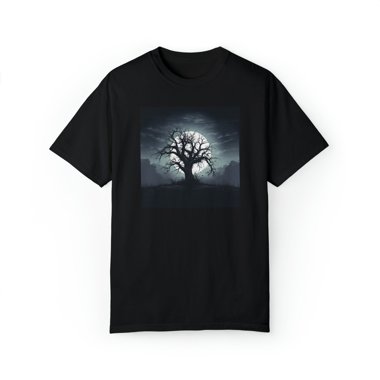 Serene Spooky Tree - Unisex Ultra Soft Garment-Dyed T-shirt