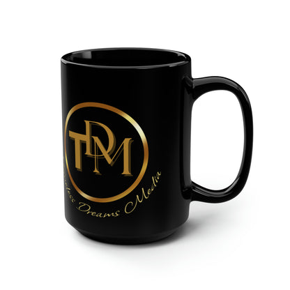 Timeless Dreams Media Logo - Black Mug, 15oz