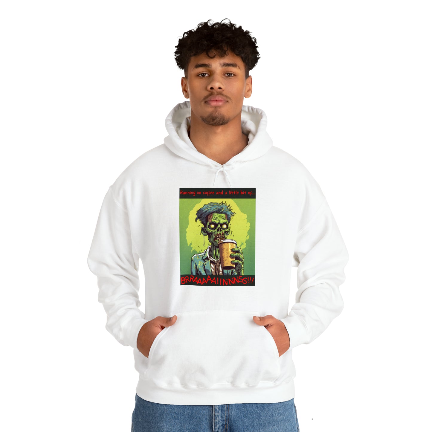 Zombie Coffee Brains - Unisex Heavy Blend™ Hooded Sweatshirt