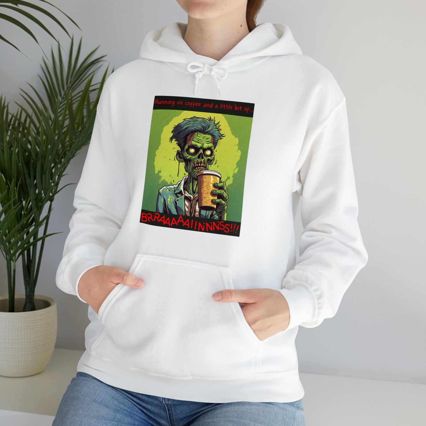 Zombie Coffee Brains - Unisex Heavy Blend™ Hooded Sweatshirt