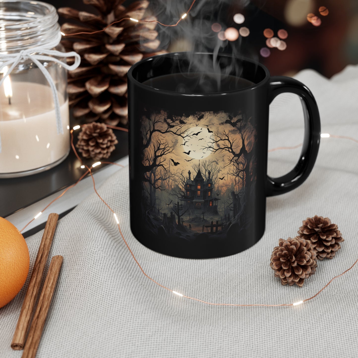 Spooky House - 11oz Black Mug