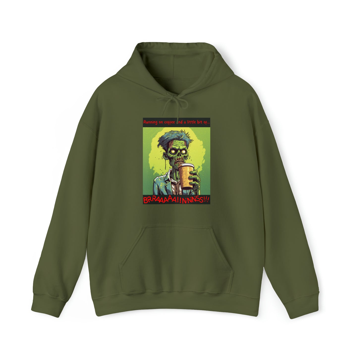 Zombie Coffee Brains - Unisex Heavy Blend™ Hooded Sweatshirt