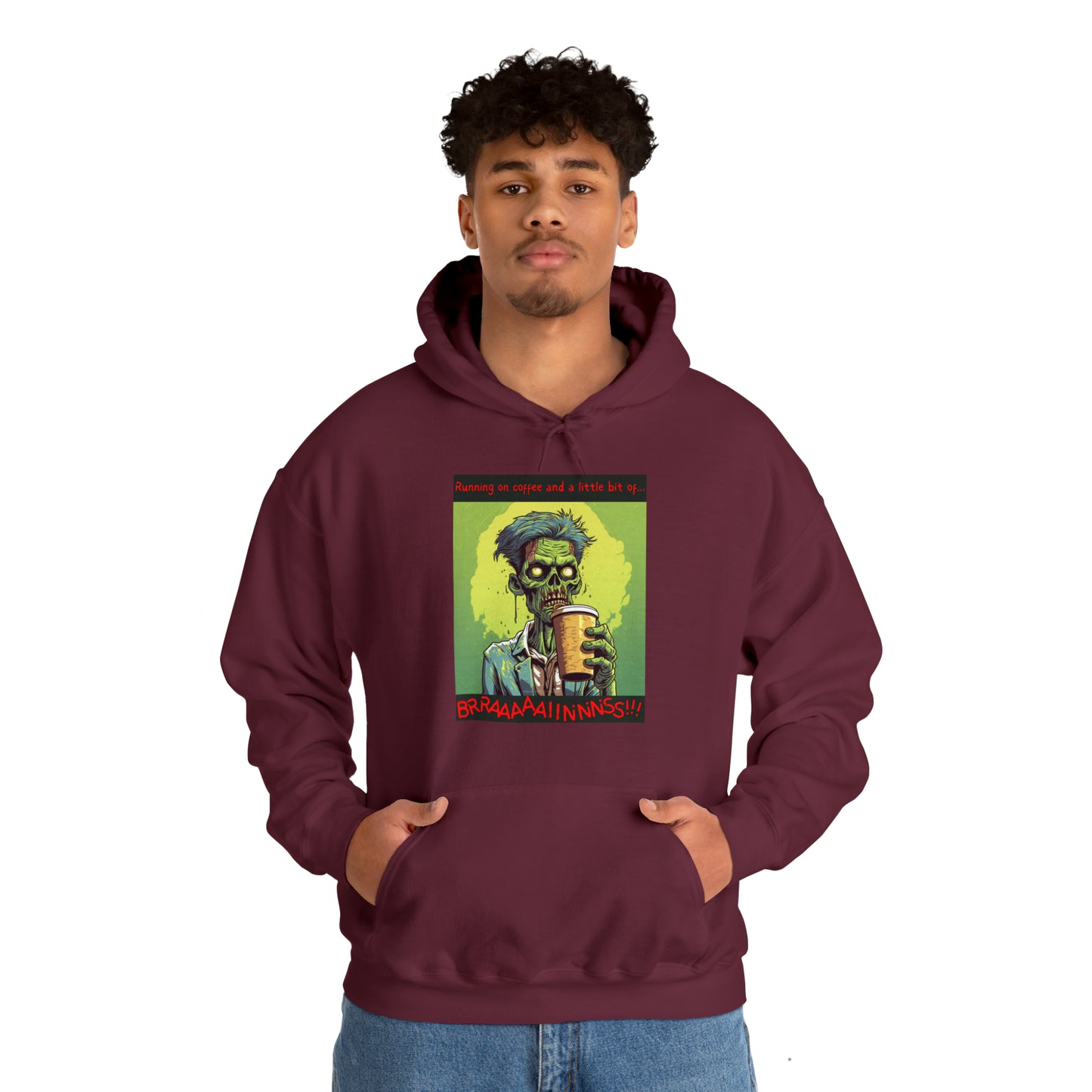 Zombie Coffee Brains - Unisex Heavy Blend™ Hooded Sweatshirt