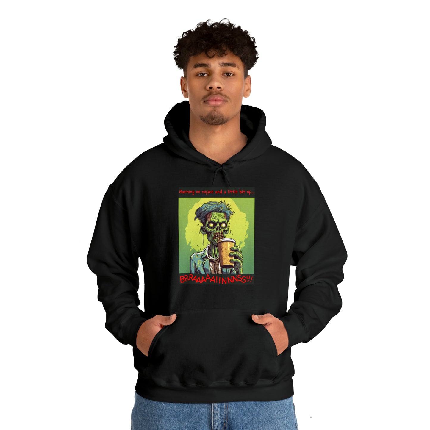 Zombie Coffee Brains - Unisex Heavy Blend™ Hooded Sweatshirt