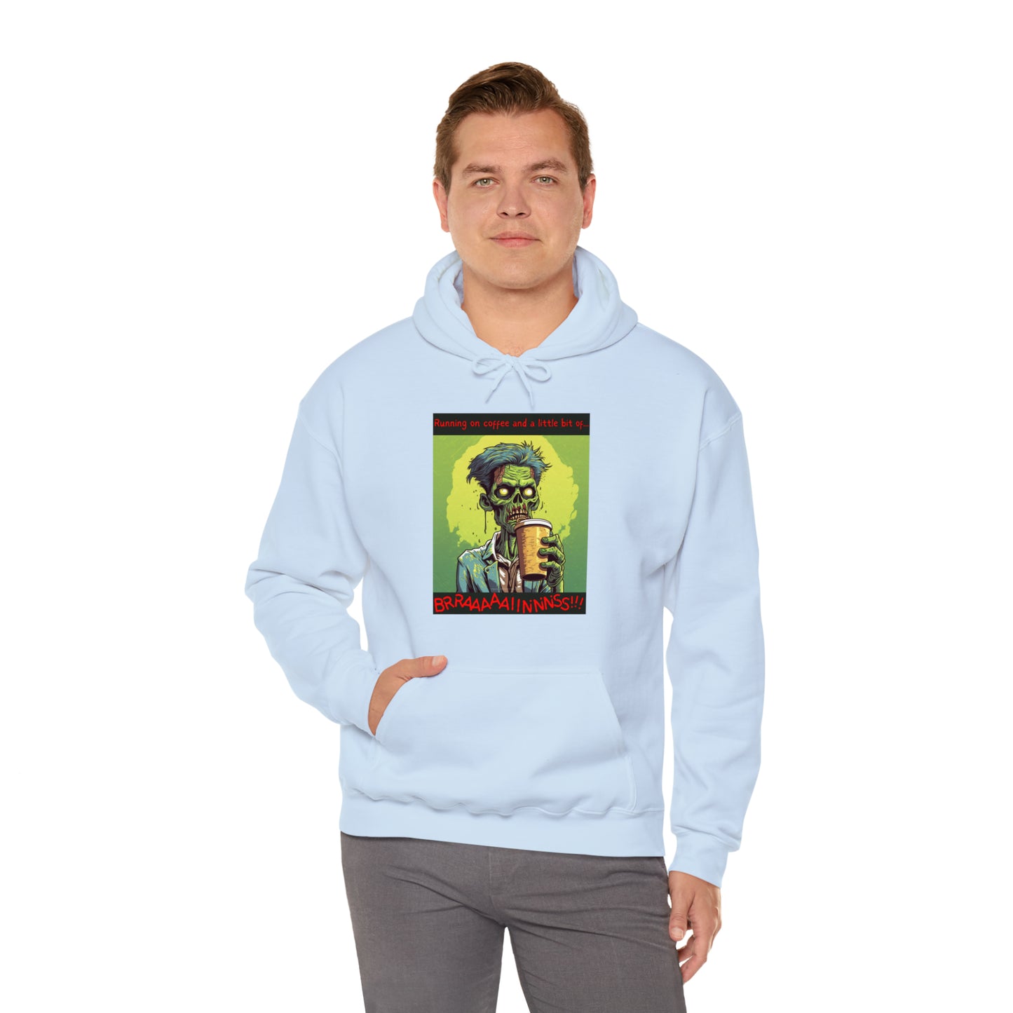 Zombie Coffee Brains - Unisex Heavy Blend™ Hooded Sweatshirt