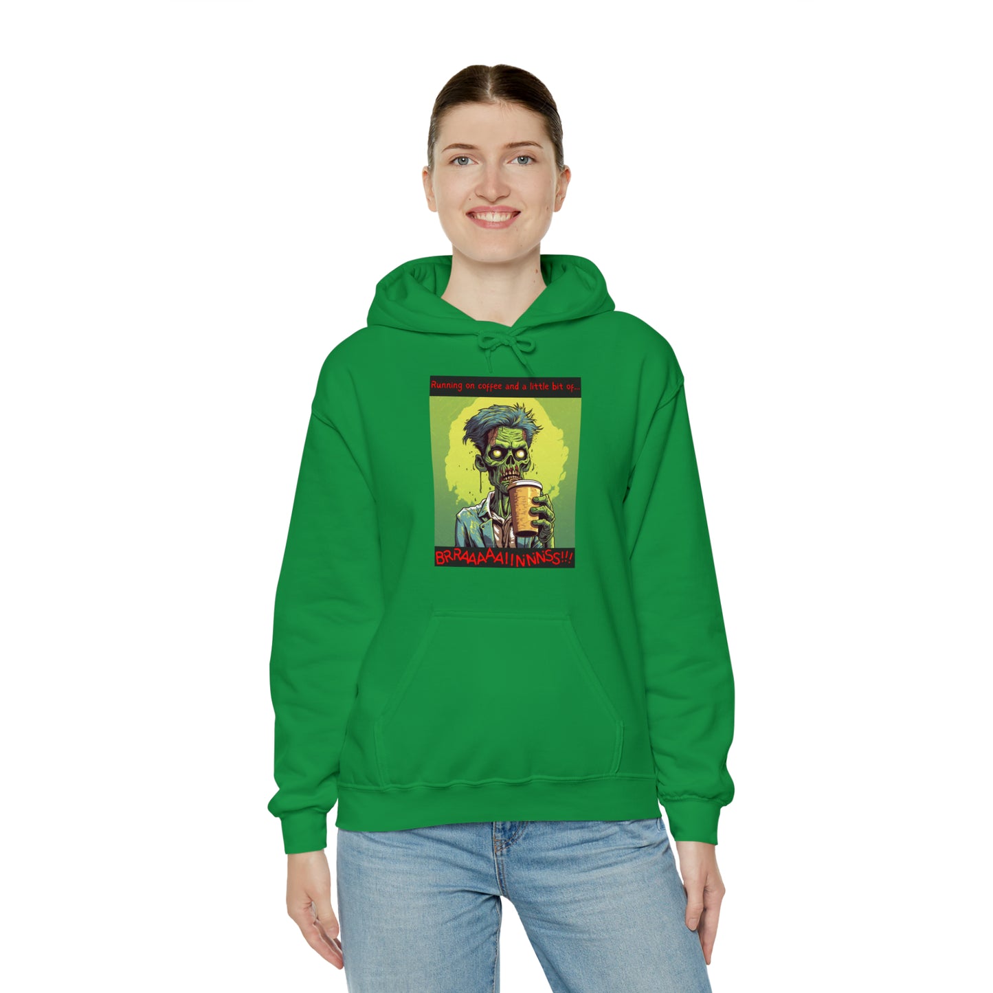 Zombie Coffee Brains - Unisex Heavy Blend™ Hooded Sweatshirt