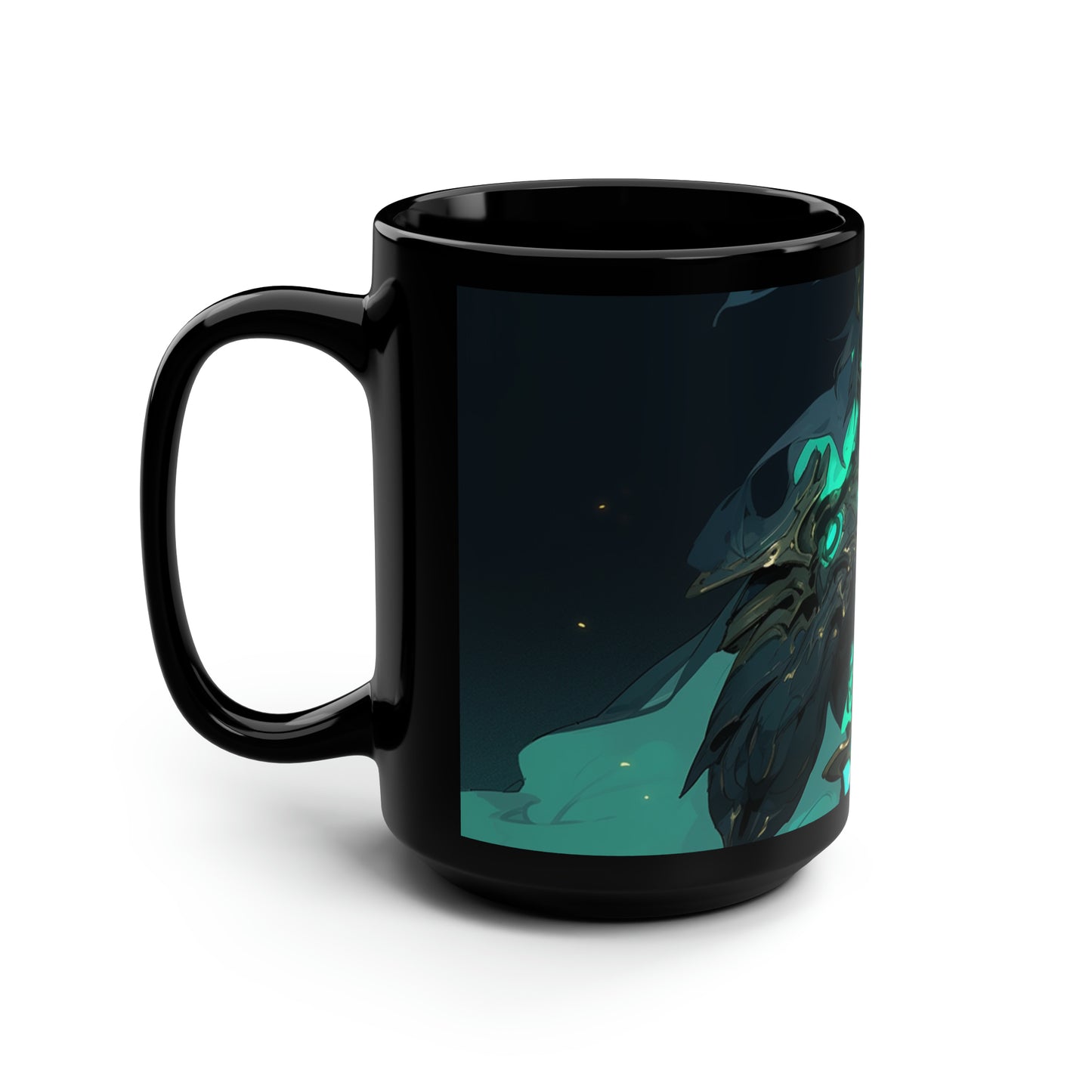 Guardian of Night (Closeup) - Black Mug, 15oz