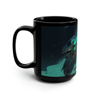 Guardian of Night (Closeup) - Black Mug, 15oz