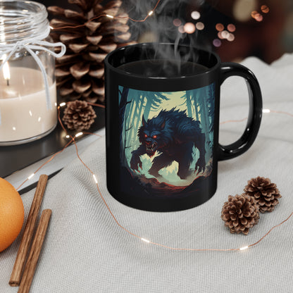 Werewolf in the Woods - 11oz Black Mug