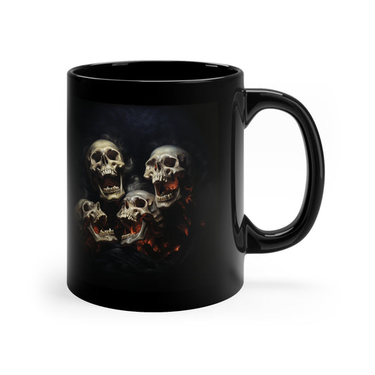 Laughing Skulls - 11oz Black Mug