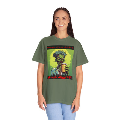 Zombie Coffee Brains - Unisex Ultra Soft Garment-Dyed T-shirt