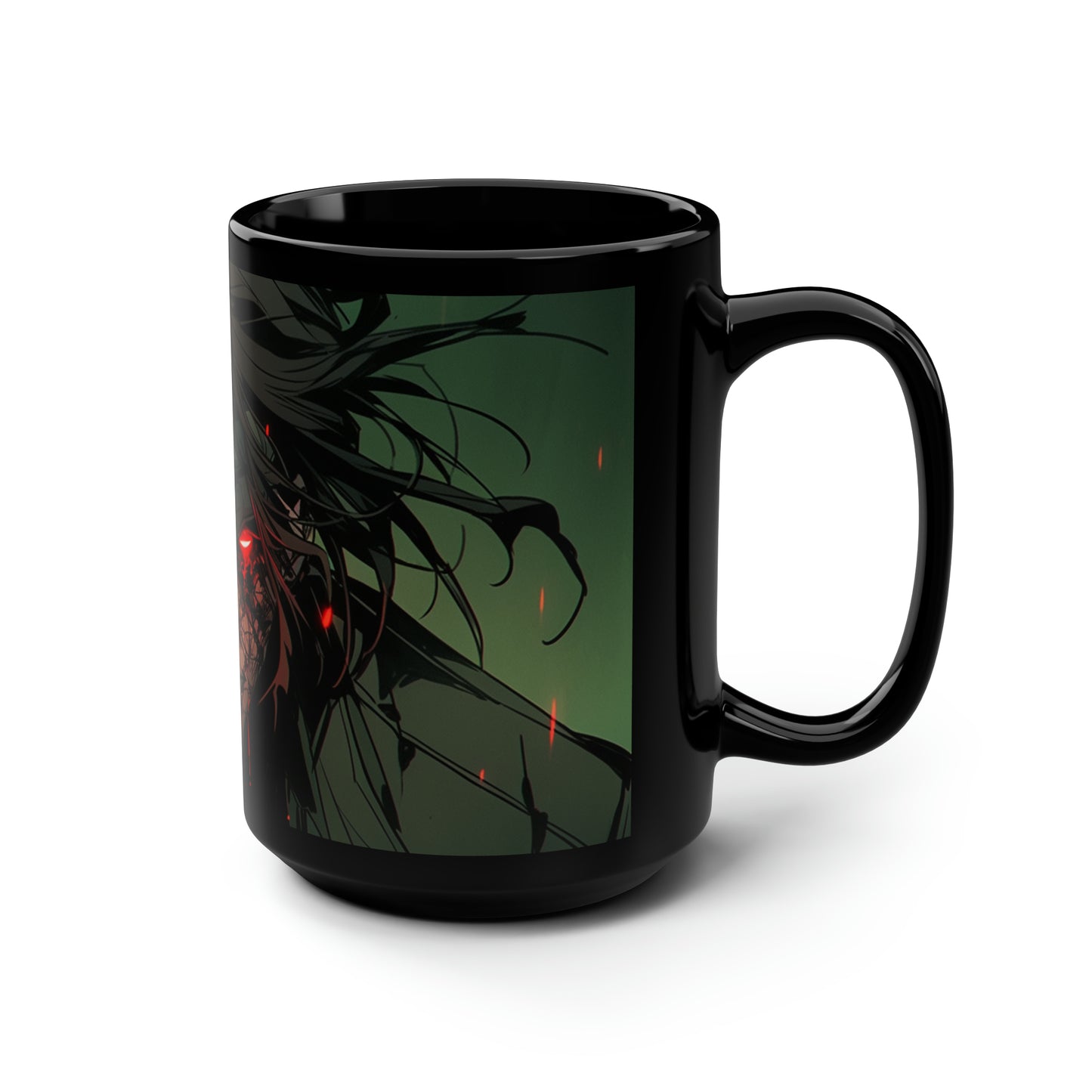 Subject 292 (Closeup) - Black Mug, 15oz