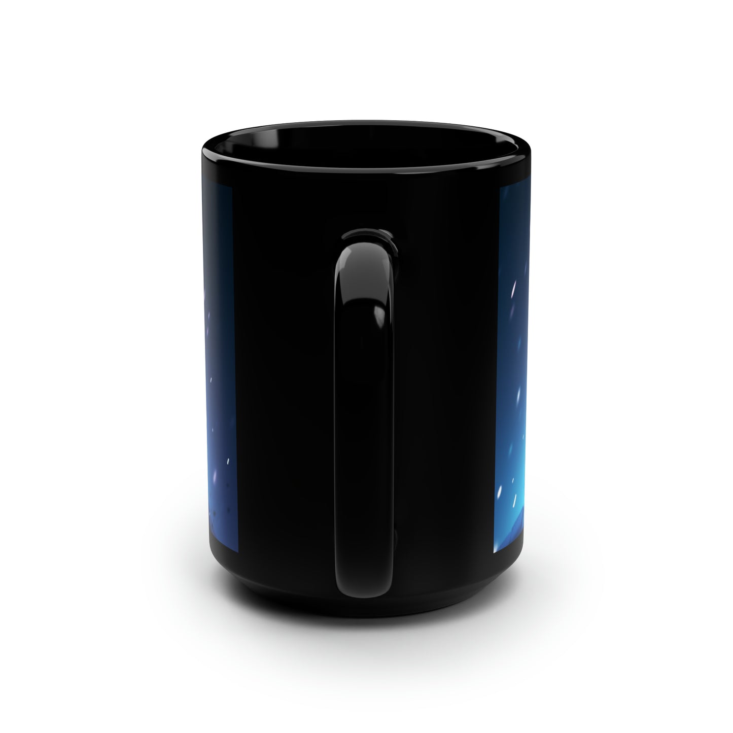 Azure Hero (Closeup) - Black Mug, 15oz