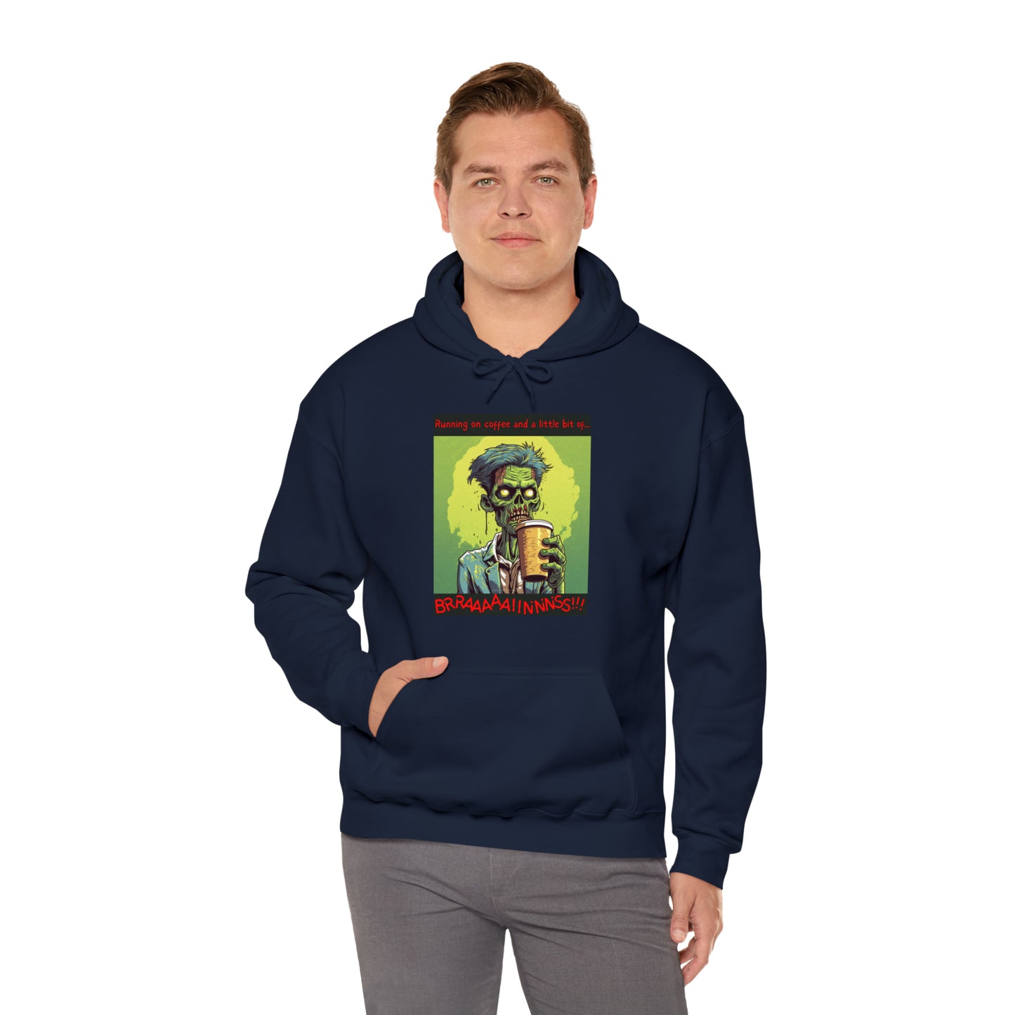 Zombie Coffee Brains - Unisex Heavy Blend™ Hooded Sweatshirt