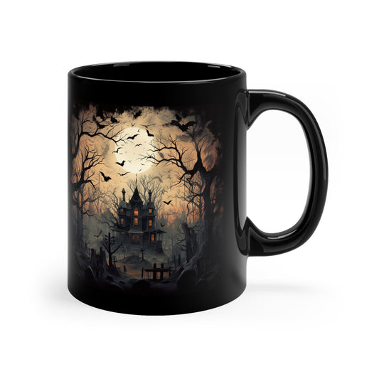 Spooky House - 11oz Black Mug