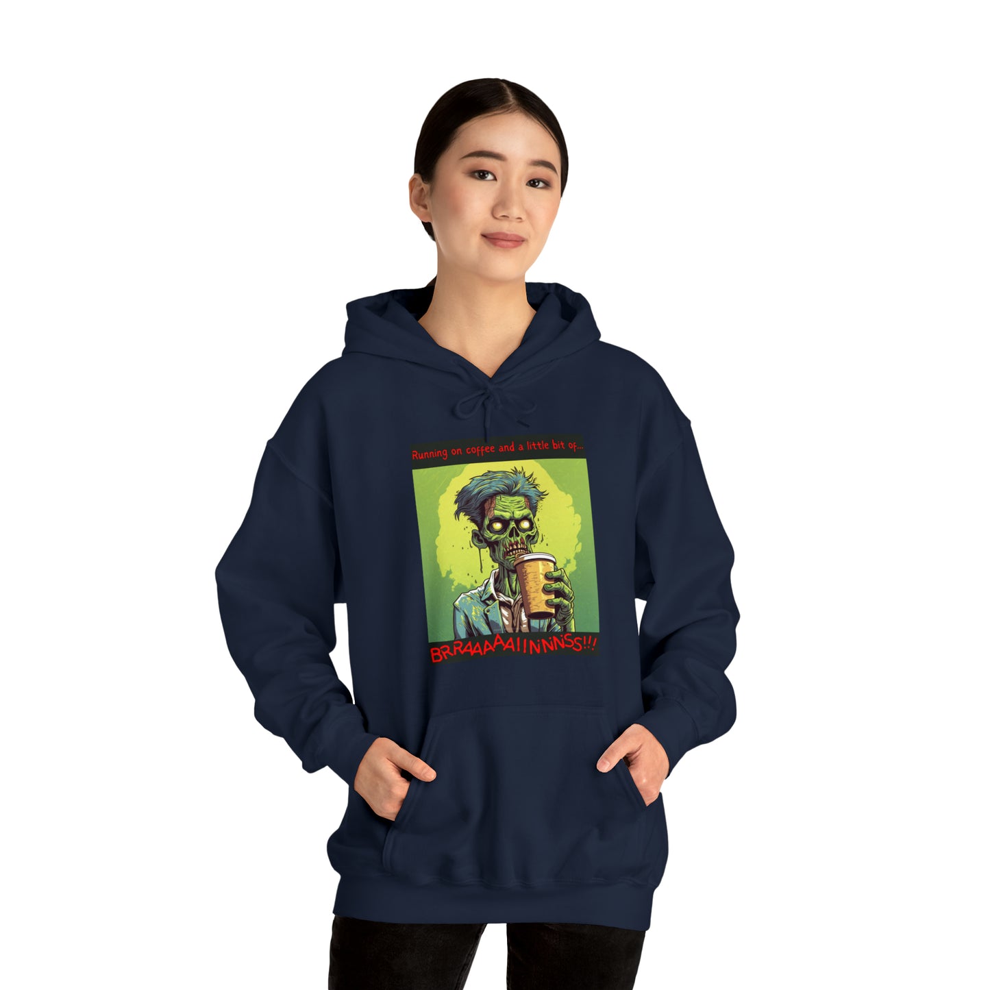 Zombie Coffee Brains - Unisex Heavy Blend™ Hooded Sweatshirt