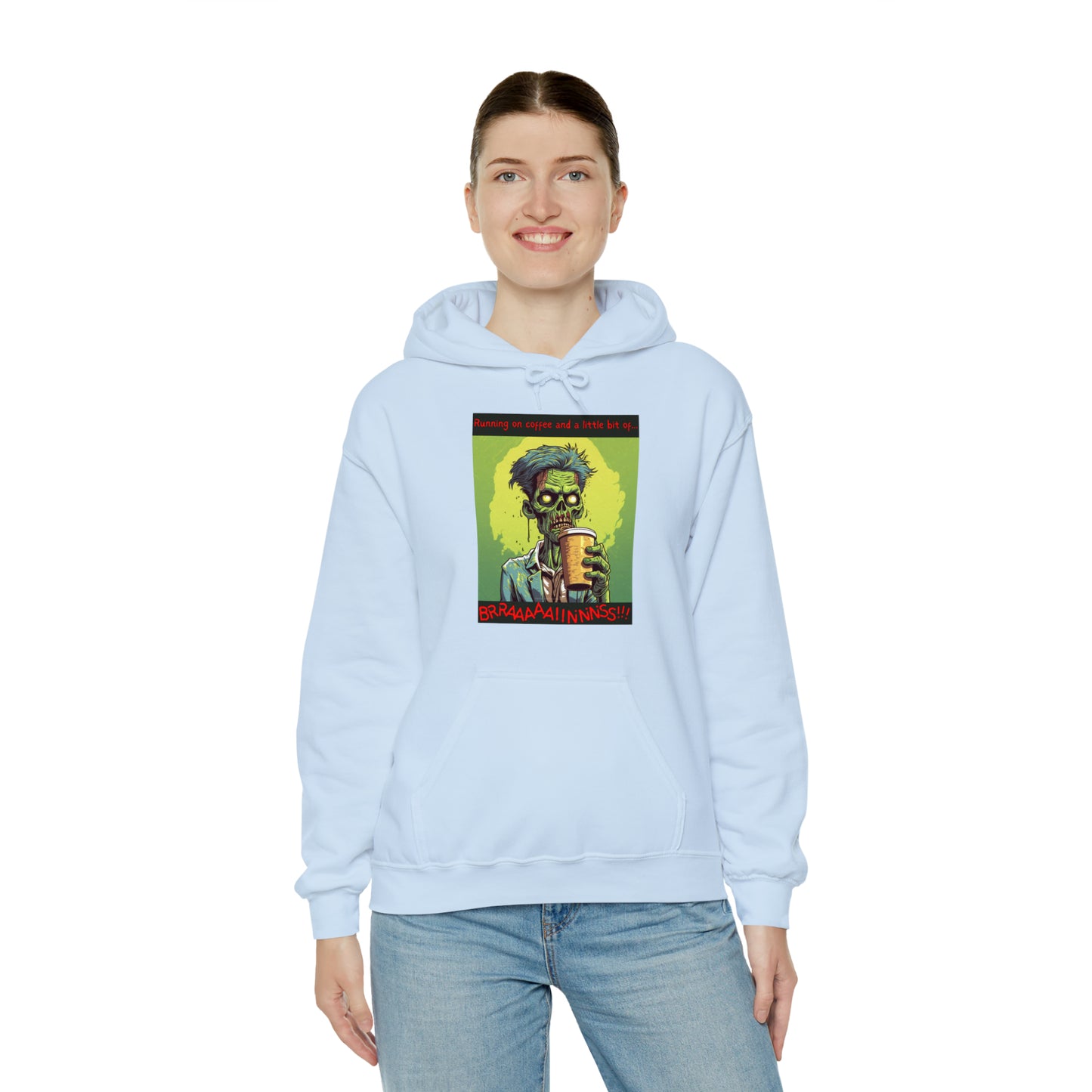 Zombie Coffee Brains - Unisex Heavy Blend™ Hooded Sweatshirt