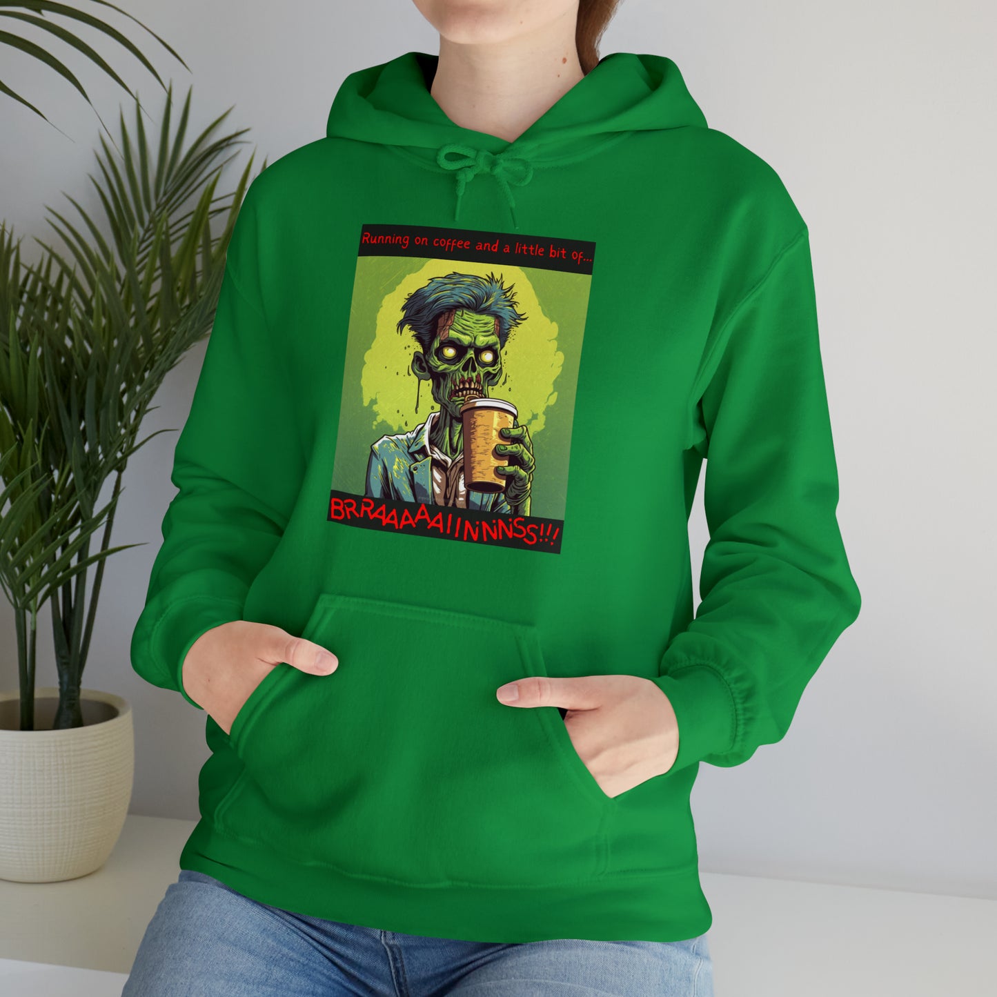 Zombie Coffee Brains - Unisex Heavy Blend™ Hooded Sweatshirt