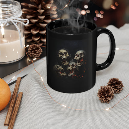 Laughing Skulls - 11oz Black Mug