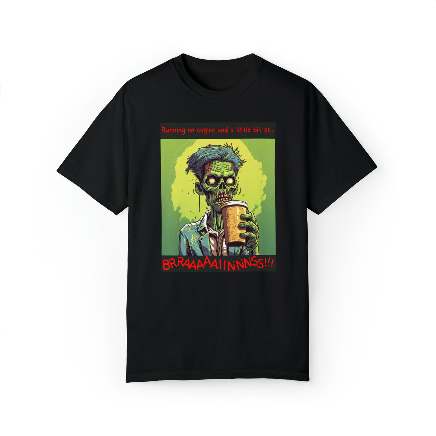 Zombie Coffee Brains - Unisex Ultra Soft Garment-Dyed T-shirt