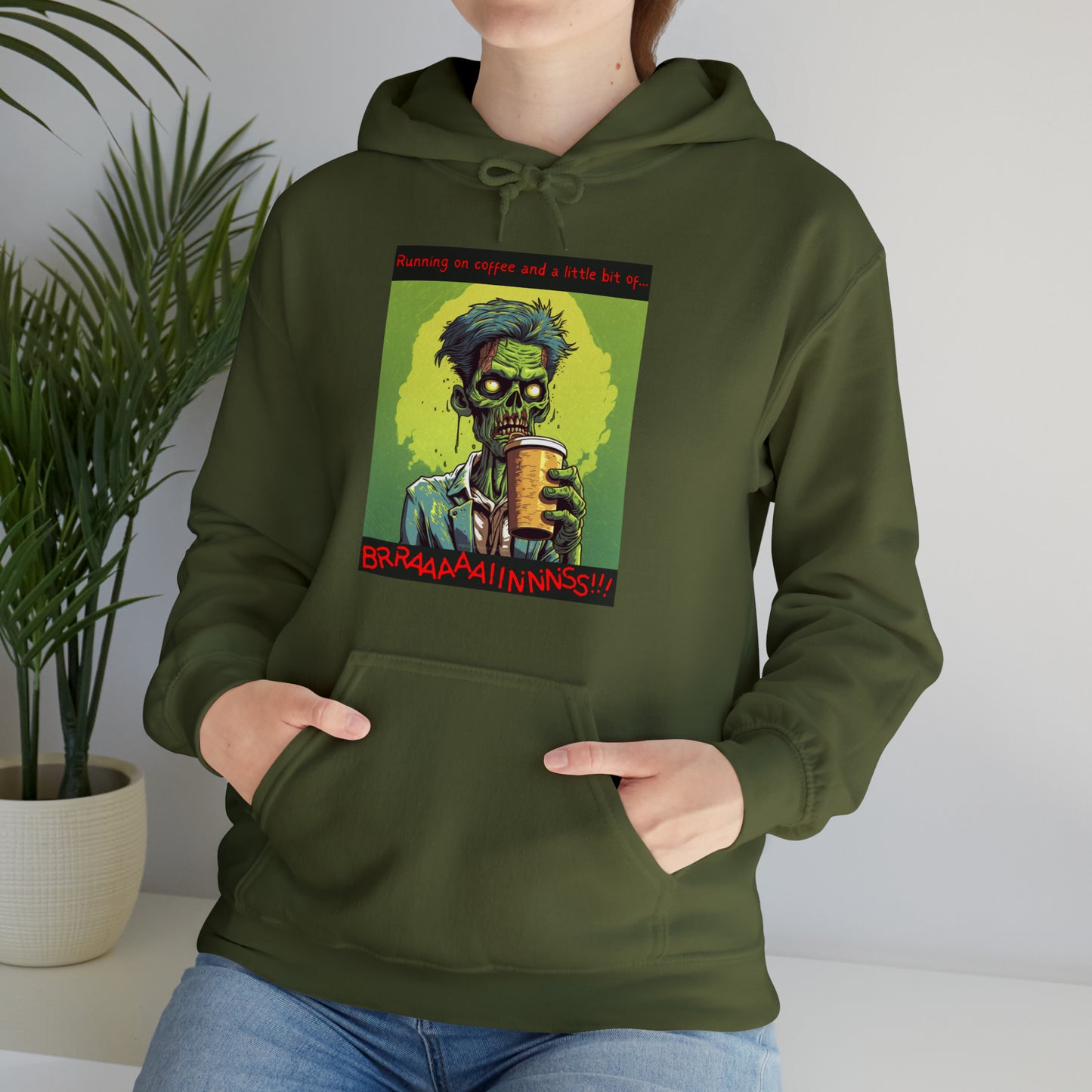 Zombie Coffee Brains - Unisex Heavy Blend™ Hooded Sweatshirt