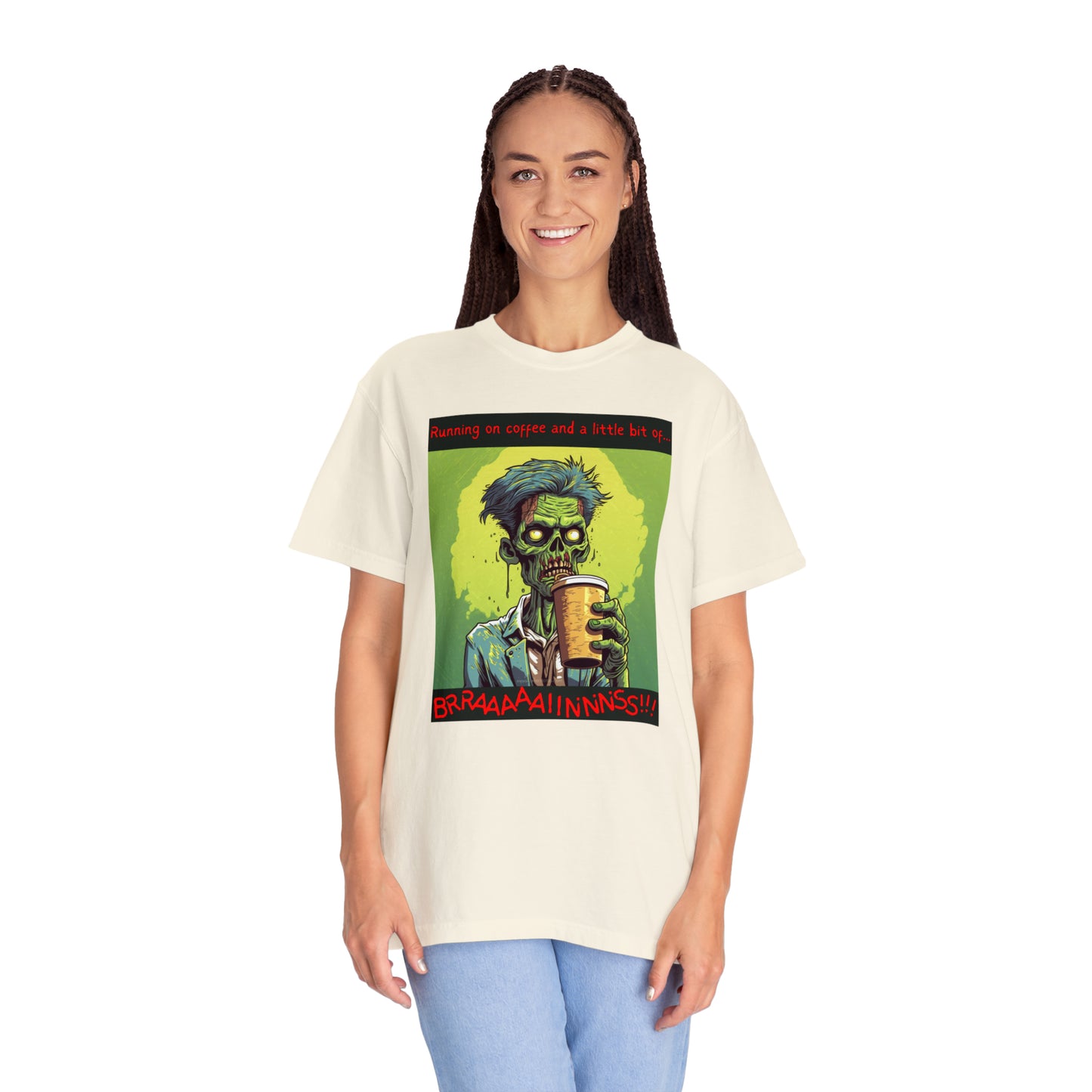 Zombie Coffee Brains - Unisex Ultra Soft Garment-Dyed T-shirt